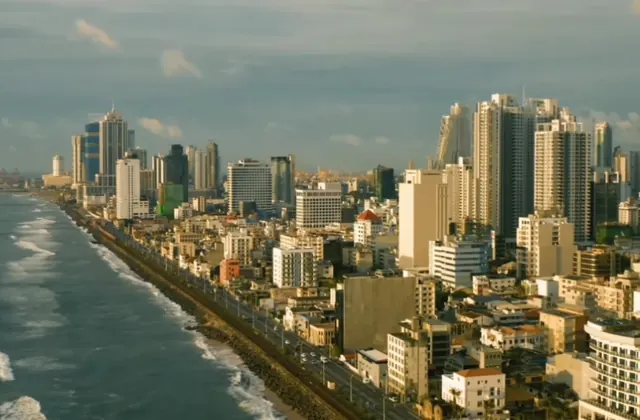 Colombo city skyline in Sri Lanka
